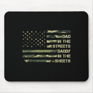 Papa op straat, papa in bed, Vaderdag Muismat