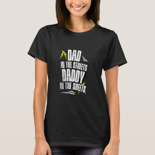 Papa op straat papa in de lakens eerste vader t-shirt