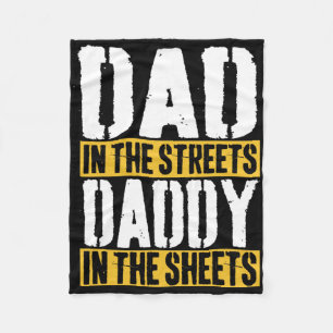 Papa Op Straat Vader Op Bed Vaderdag Fleece Deken