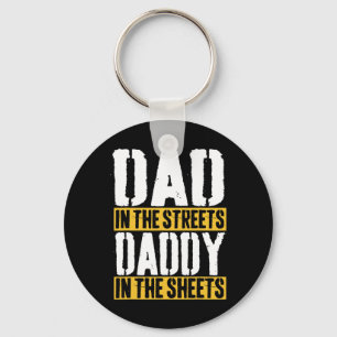 Papa Op Straat Vader Op Bed Vaderdag Sleutelhanger