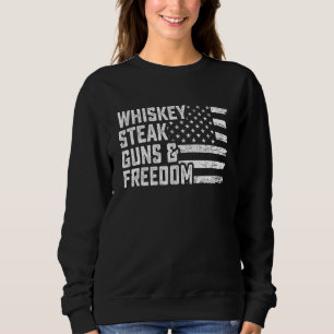 Papa Opa Amerikaanse Vlag Whisky Biefstuk Pistolen Trui