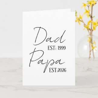 Papa & Opa EST Persoonlijk | Nieuw Geschenk Voor O Kaart
