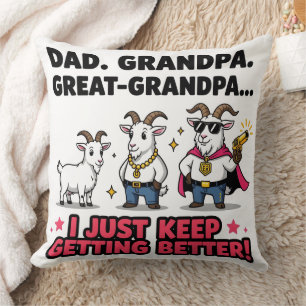 Papa Opa Opa Opa Geit Evolutie Gift Kussen