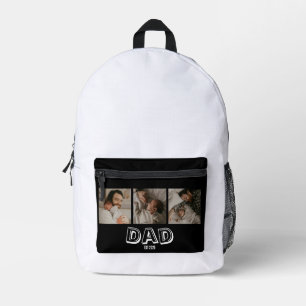 Papa Opgericht 3 Foto Cadeau Vader Aandenken Bedrukte Rugzak