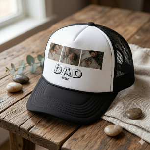 Papa Opgericht 3 Foto Cadeau Vader Aandenken Trucker Pet