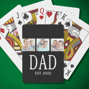 Papa Opgericht 3 Foto Zwart Pokerkaarten