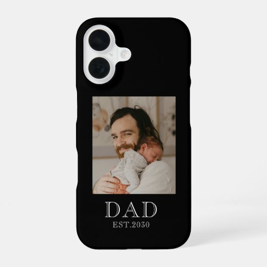 Papa Opgericht Foto iPhone 16 Hoesje (Achterkant)