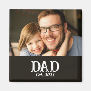 Papa Opgericht Foto Vaderdag Cadeau Magneet