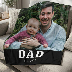 Papa Opgericht Modern Vet Foto Cadeau Fleece Deken