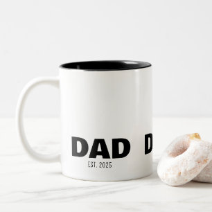 Papa Opgericht Nieuwe Cadeau Voor Papa Tweekleurige Koffiemok