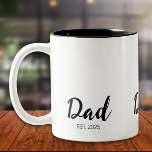 Papa Opgericht Nieuwe Papa Cadeau  Tweekleurige Koffiemok