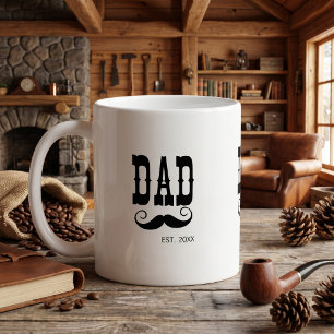 Papa Opgericht Snor jaar western vintage Koffiemok
