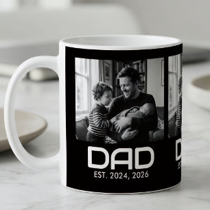 Papa Opgericht Vet Zwart 3 Foto Koffiemok