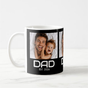 Papa Opgericht Vet Zwart 3 Foto Koffiemok