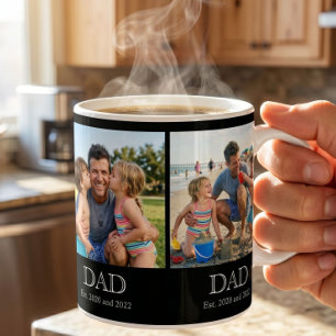 Papa Opgericht Wit Krachtig Minimaal Tekst 3 Foto' Koffiemok