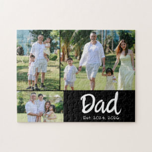 Papa Opgericht witte script 3 foto Legpuzzel
