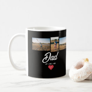Papa Opgericht Witte Script Rode Hart 3 Foto Koffiemok