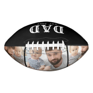 Papa Opgerichte Typografie Zwart 3 Foto American Football