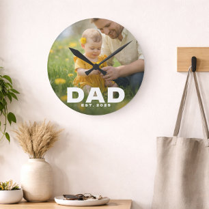 Papa Oprichtte Kühne Witte Moderne Foto Ronde Klok