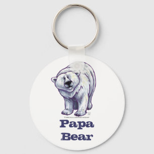Papa ours ours polaire porte-clés