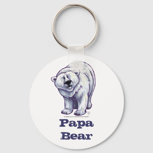 Papa ours ours polaire porte-clés (Recto)