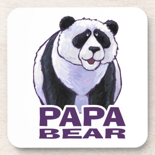 Papa Panda Beer Onderzetter (Voorkant)
