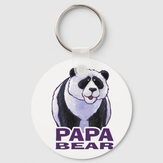 Papa Panda Beer Sleutelhanger (Voorkant)