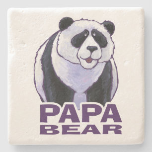 Papa Panda Beer Stenen Onderzetter