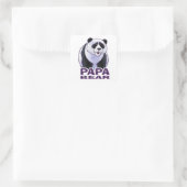 Papa Panda Beer Vierkante Sticker (Tas)