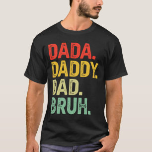 Papa Papa Bruh Cadeaus Mannen Funny Fathers Day Da T-shirt