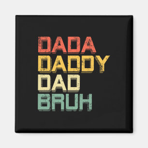 Papa Papa Bruh Shirt Retro Funny Fath Magneet