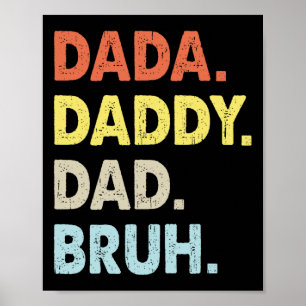 Papa Papa Bruh Vaders Dag Plezier Vintage Poster