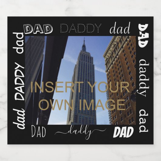 Papa Papa Custom Foto Bier Etiket (Enkel label)