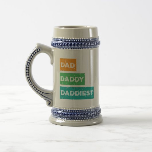 Papa Papa Daddiest Vaderdag Design Bierpul (Links)