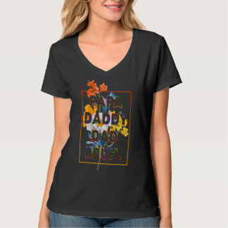 Papa Papa Papa Bruh Mooi Bloem Gelukkig Vaderdag T-shirt