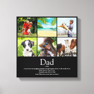 Papa papa Papa Definition 6 Foto Black Canvas Afdruk