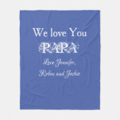 Papa Papa Papa Papa Papa Pad Simple Modern Fleece Deken (Voorkant)