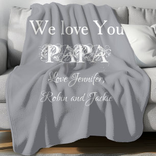 Papa Papa Vader Aangepast papa Dada Eenvoudig Mode Fleece Deken