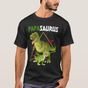 Papa, papa, vader, dino, dinosaurussen, outfits vo t-shirt