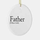 Papa Papa, vader, vader, definitie Keramisch Ornament (Rechts)