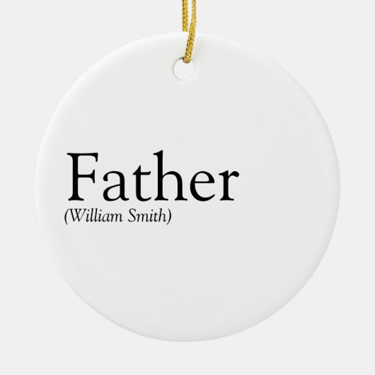 Papa Papa, vader, vader, definitie Keramisch Ornament (Voorkant)