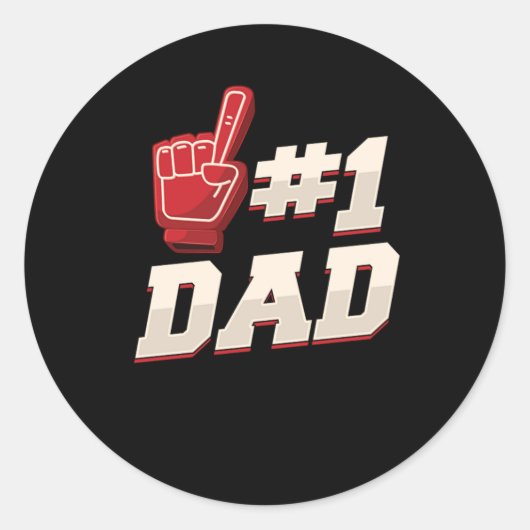 Papa Papa vader vaders dag cadeau Ronde Sticker (Voorkant)