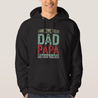Papa Papa Vaderdag cadeau voor mannen van dochter Hoodie