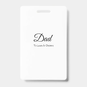 Papa papa voegt naamstekst vaderdag cadeaus toe badge