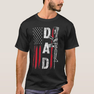 Papa pappa Pistool Rechten Ar 15 Amerikaanse vlag  T-shirt