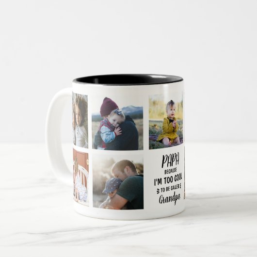 Papa parce que je suis trop Cool Mug Custom (Devant gauche)