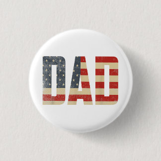 Papa Patriottische Amerikaanse Vlag Vaderdag Papa Ronde Button 3,2 Cm