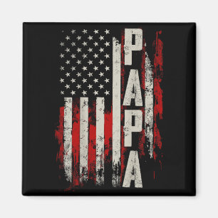PAPA Patriottische Grootvader Amerikaanse Vlag Vad Magneet