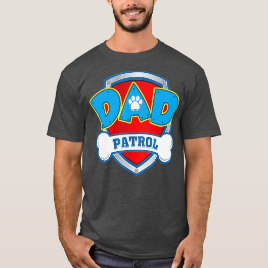 Papa Patrol Hond Mam Papa Grappig Gift Verjaardag T-shirt (Voorkant)