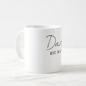 Papa personnalisé EST. 20XX Café Mug - Graisse per (Devant gauche)